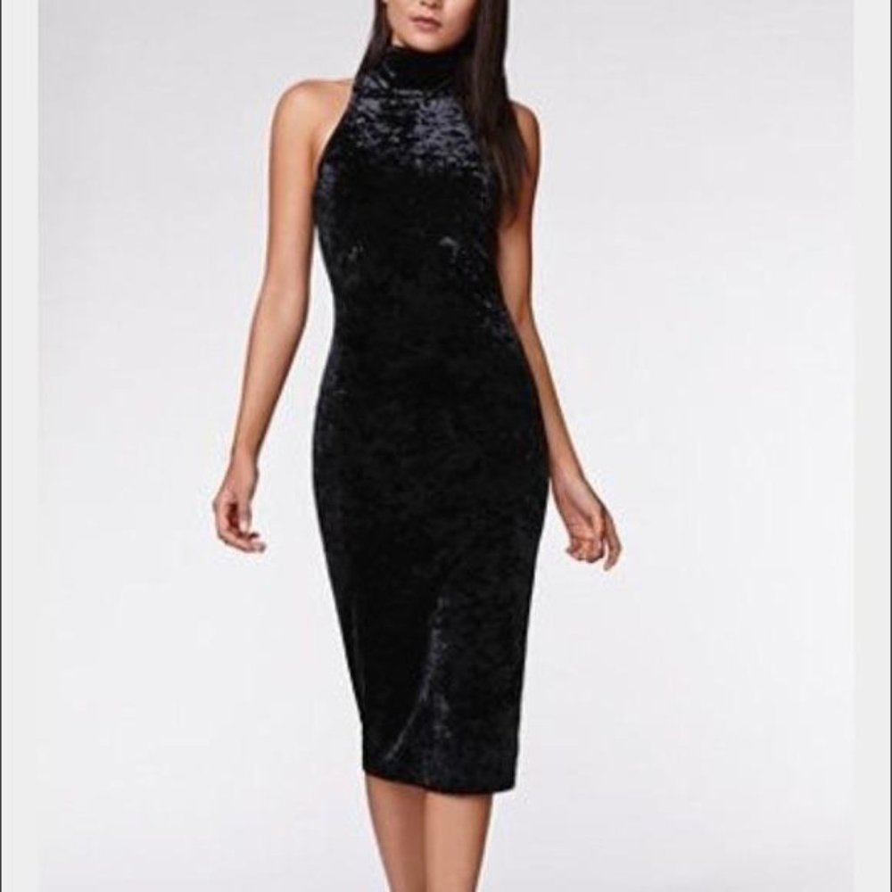 Kendall & Kylie Crushed Velvet Dress S